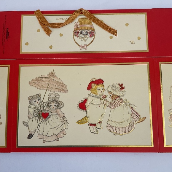 VTG 1985 Kitty Cucumber Merrimack Valentine’s Day Gift Boxes Party Favors Lot 3 - Picture 8 of 11